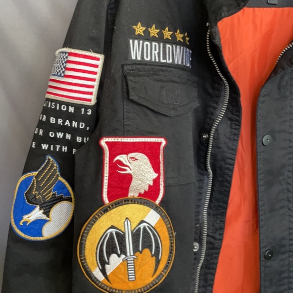 Reason black long jacket with decals - Picture 4 of 14